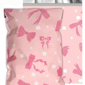 Ten Pink Bow Pattern 10x13 Poly Mailers